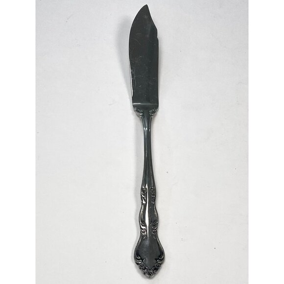 IMPERIAL Stainless 18/8 Florelle Pattern 7" Flat Handle Master BUTTER KNIFE EUC - Picture 1 of 4